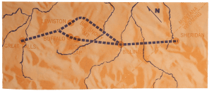 map of great falls to sheridan